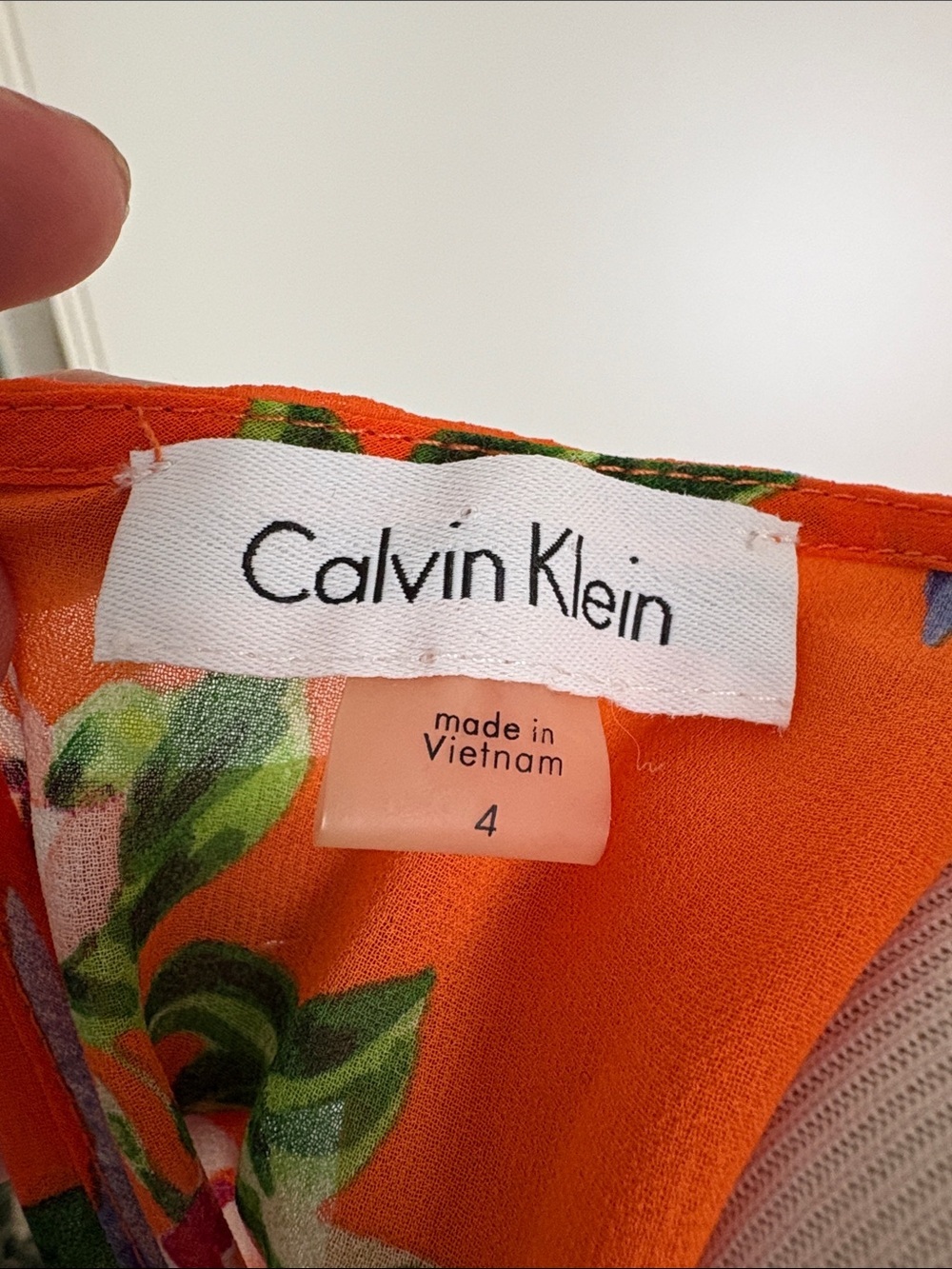 Calvin Klein Orange Floral Maxi Dress | 4 - Picture 2 of 8